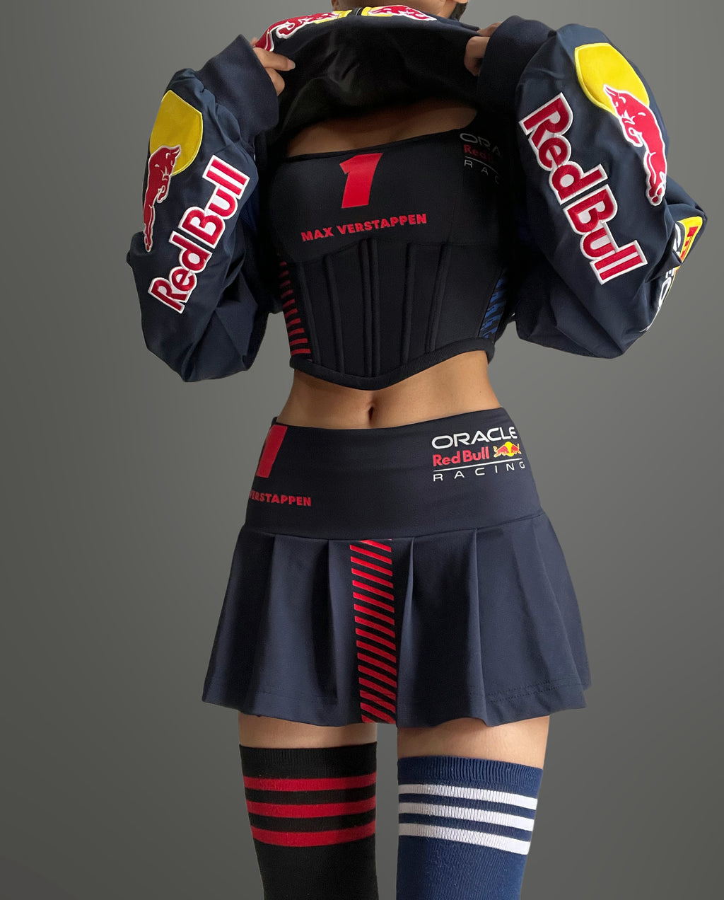 Made-to-order--RB Inspired Cropped Jacket, Corset Top and Skirt Set