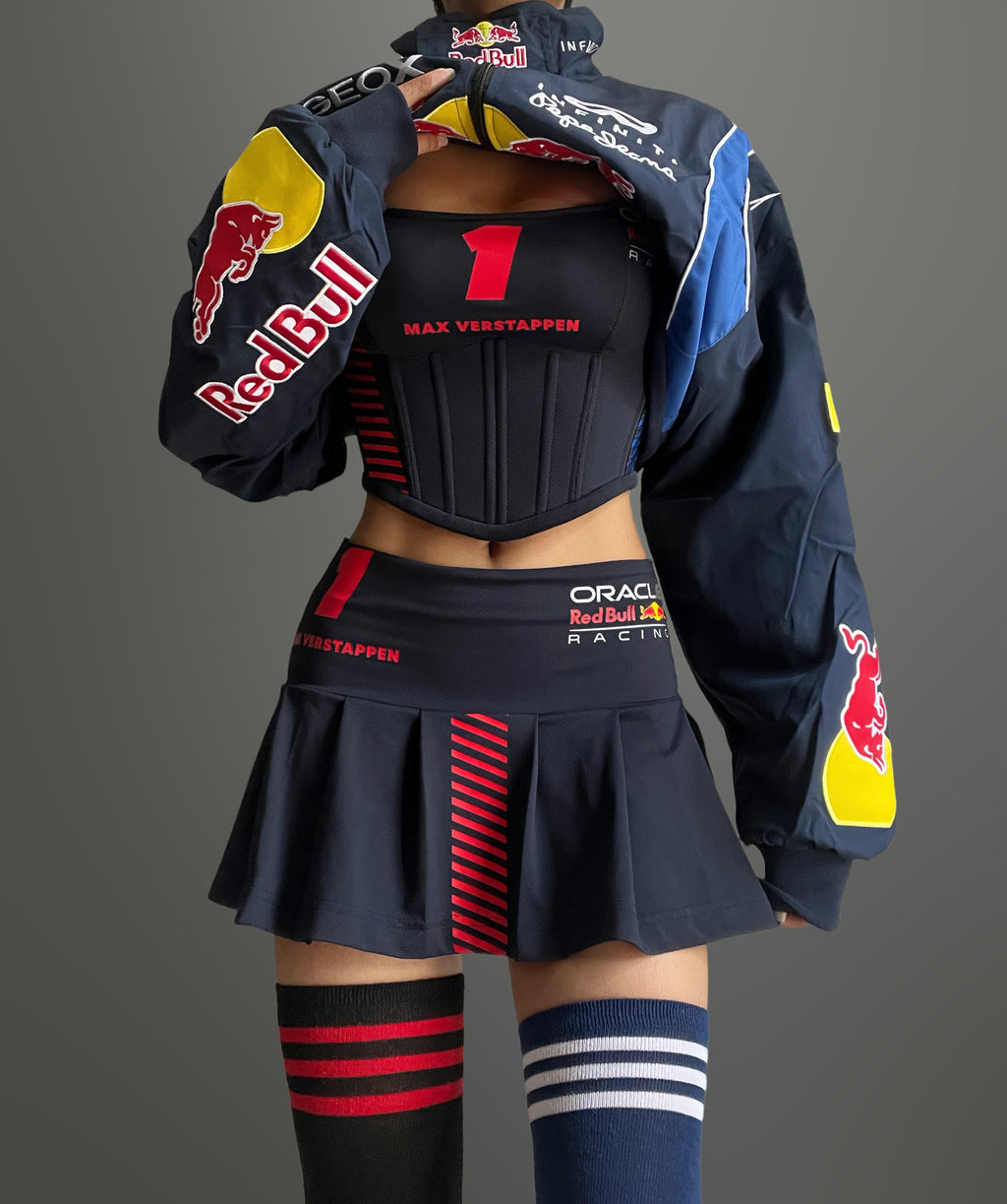 Made-to-order--RB Inspired Cropped Jacket, Corset Top and Skirt Set