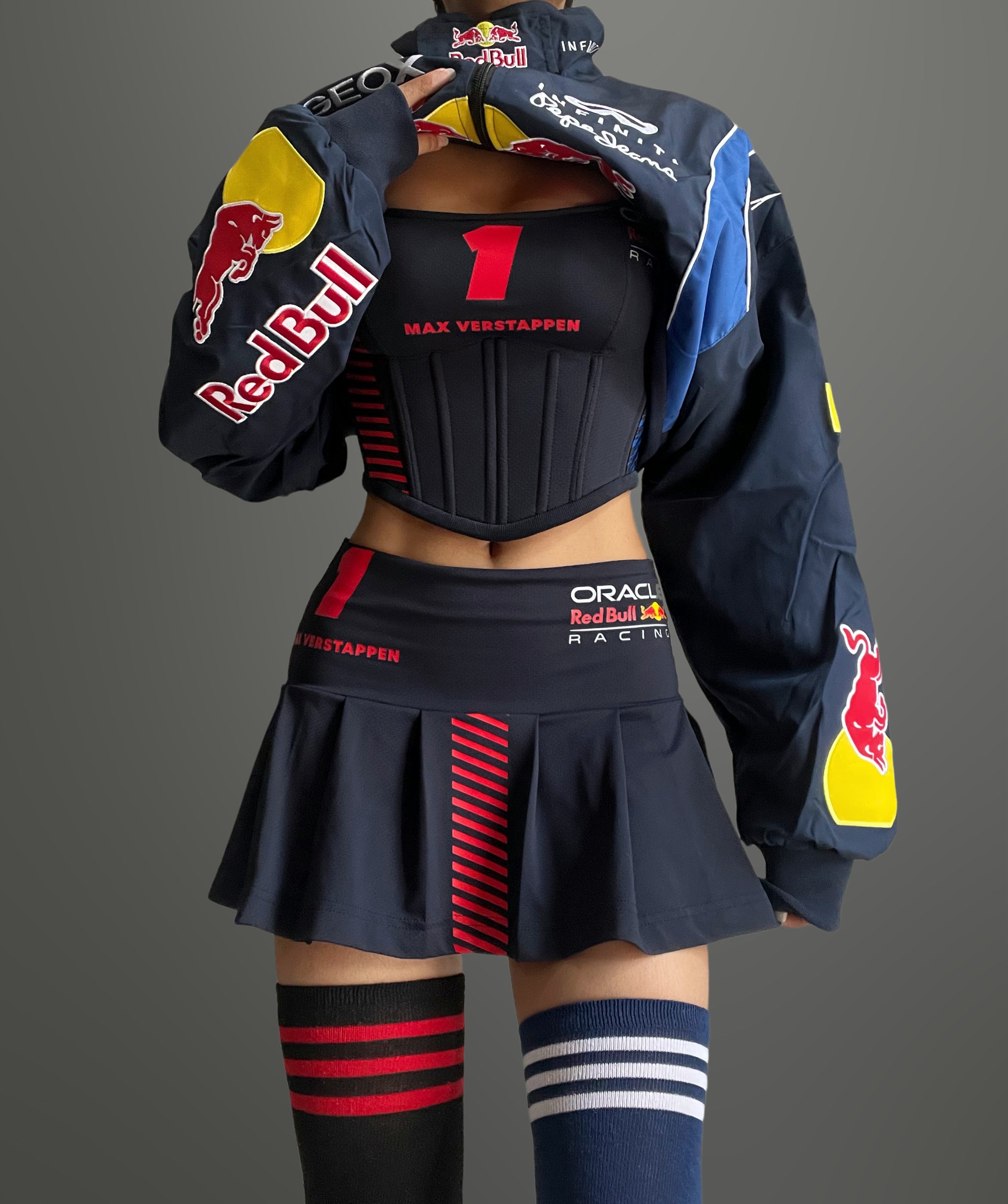 Made-to-order--RB Inspired Cropped Jacket, Corset Top and Skirt Set