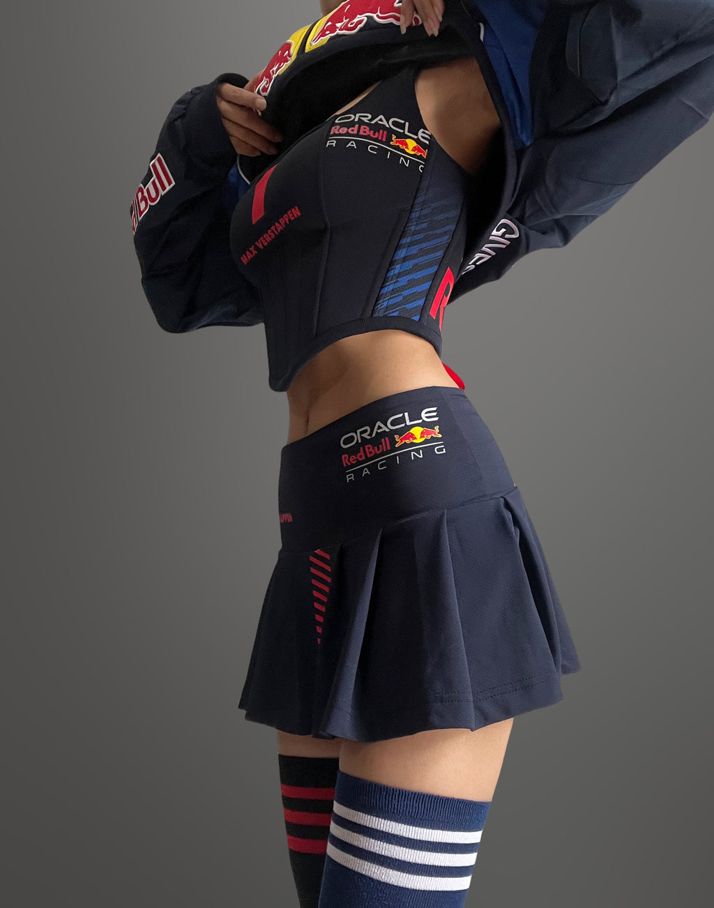 Made-to-order--RB Inspired Cropped Jacket, Corset Top and Skirt Set