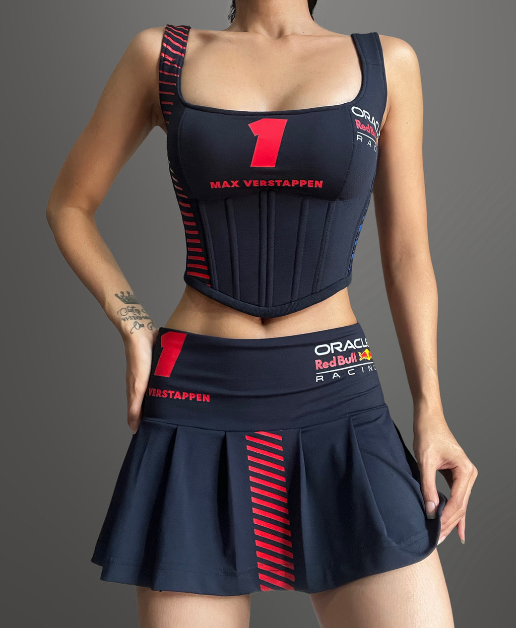 Made-to-order--RB Inspired Cropped Jacket, Corset Top and Skirt Set