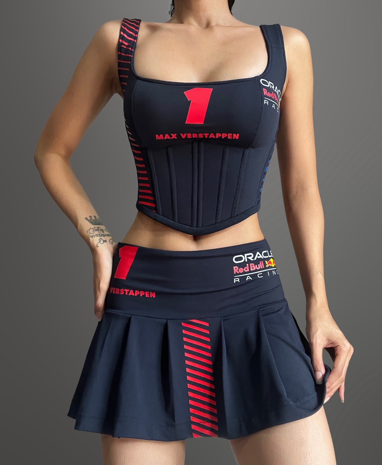 Made-to-order--RB Inspired Cropped Jacket, Corset Top and Skirt Set