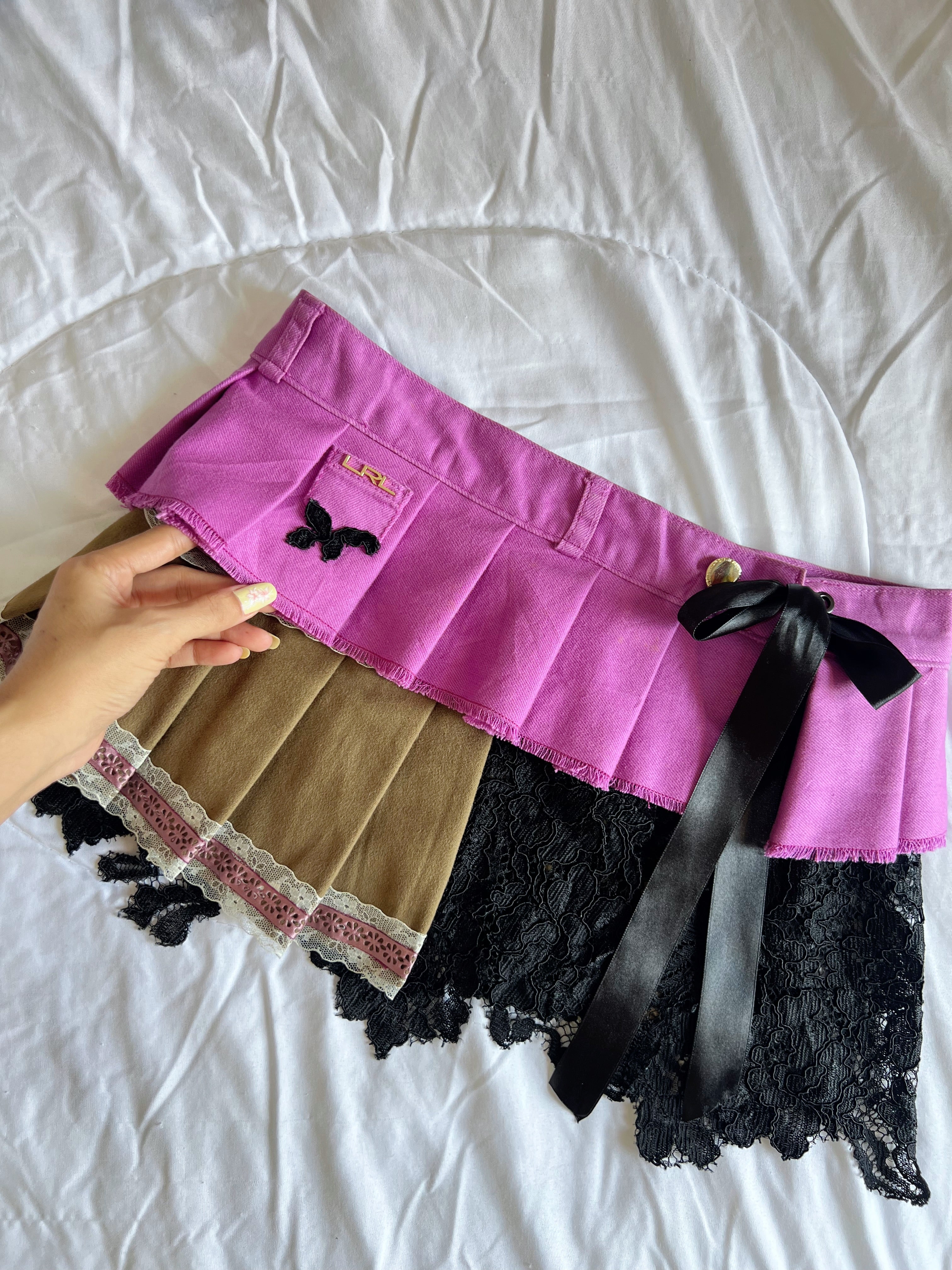 Reworked Ralph Lauren Corset Top and skirt set