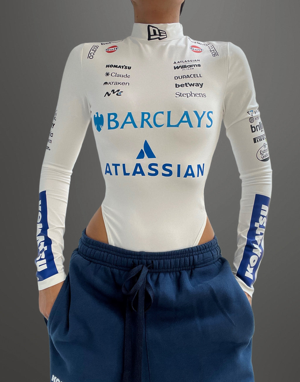 Custom F1 bodysuit and sweatpants set