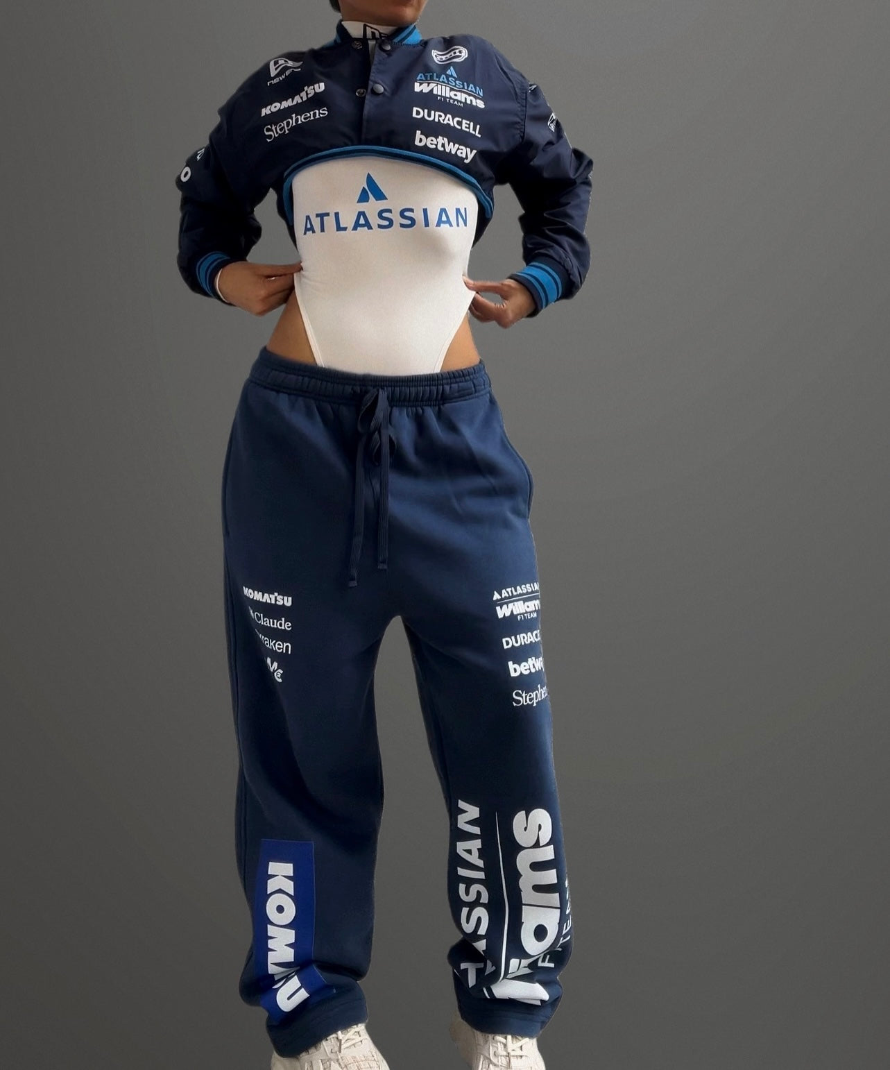 Custom F1 bodysuit and sweatpants set