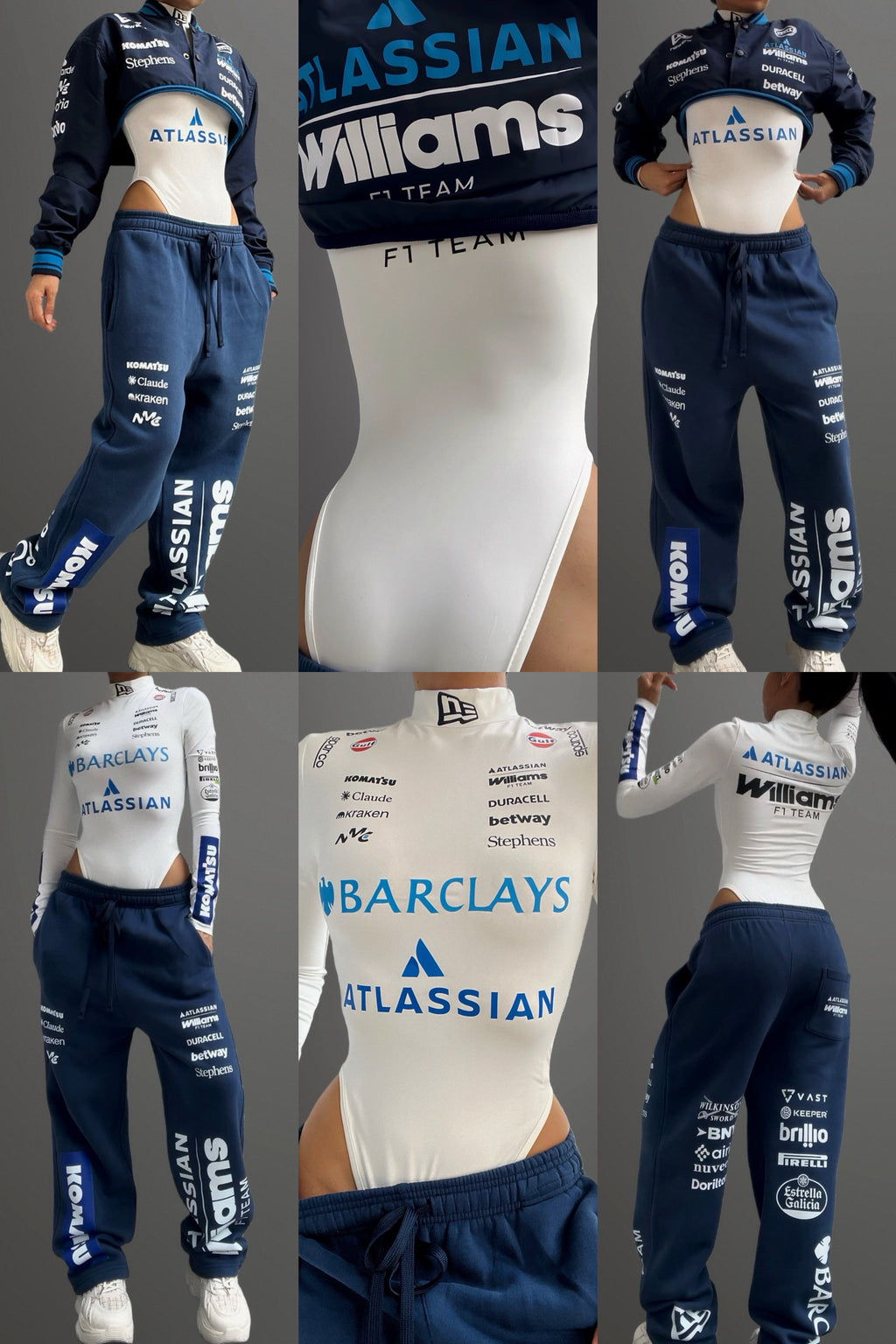 Custom F1 bodysuit and sweatpants set