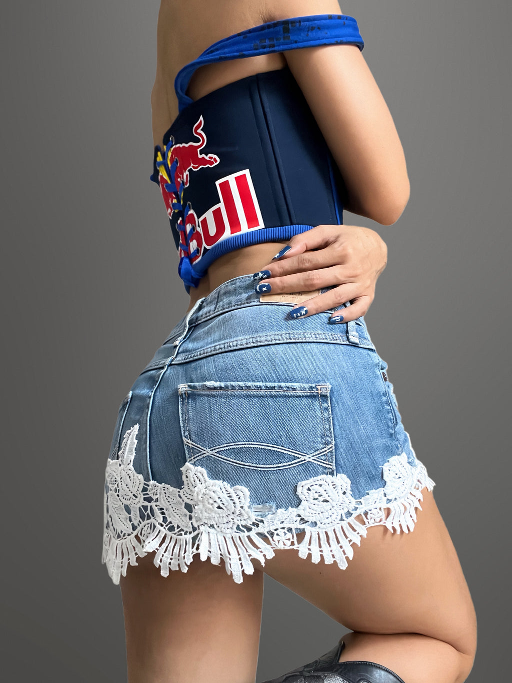 Made-to-order--Custom RB Cropped Jacket and Corset Top Set