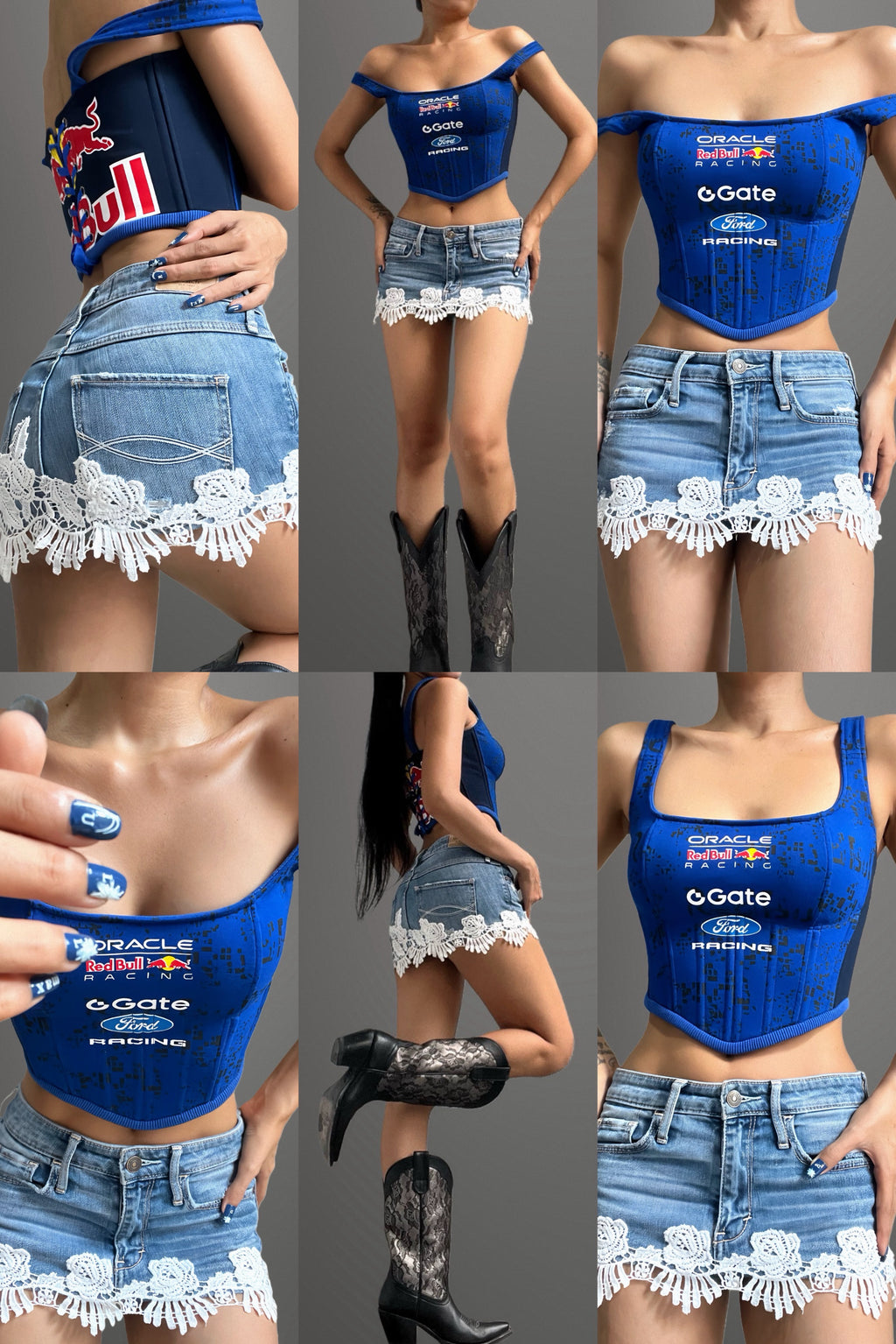 Made-to-order--Custom RB Cropped Jacket and Corset Top Set