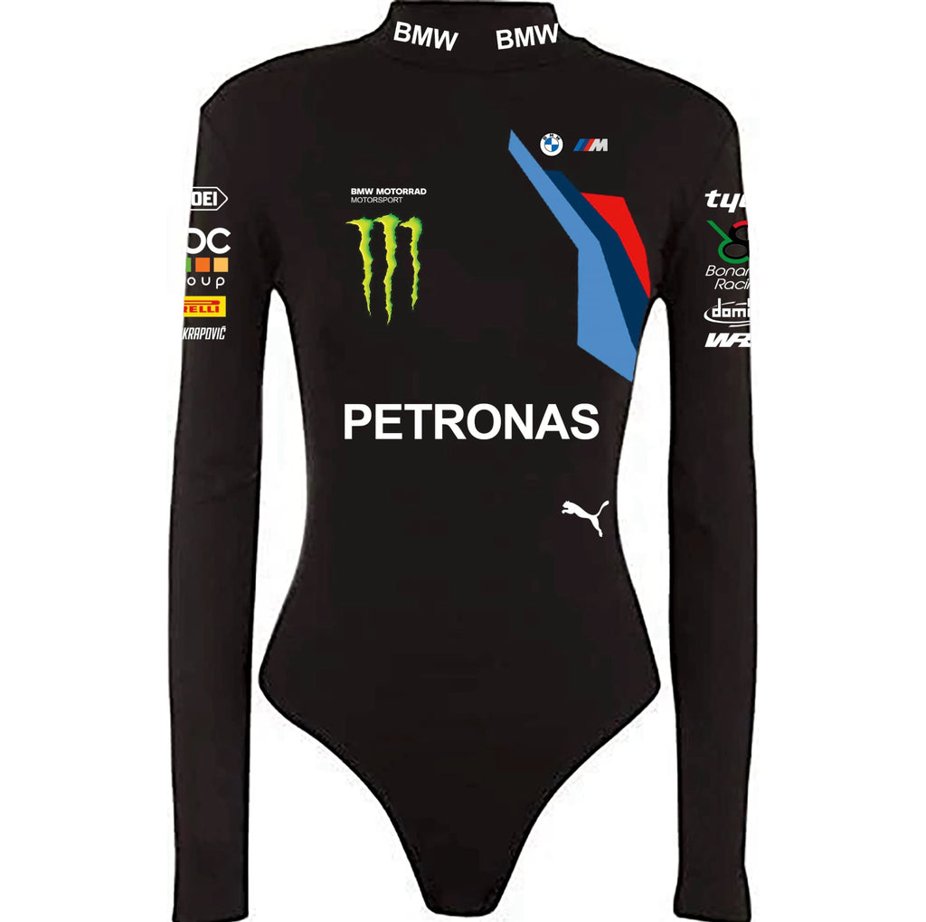 Custom BMW Inspired bodysuit and sweatpants set