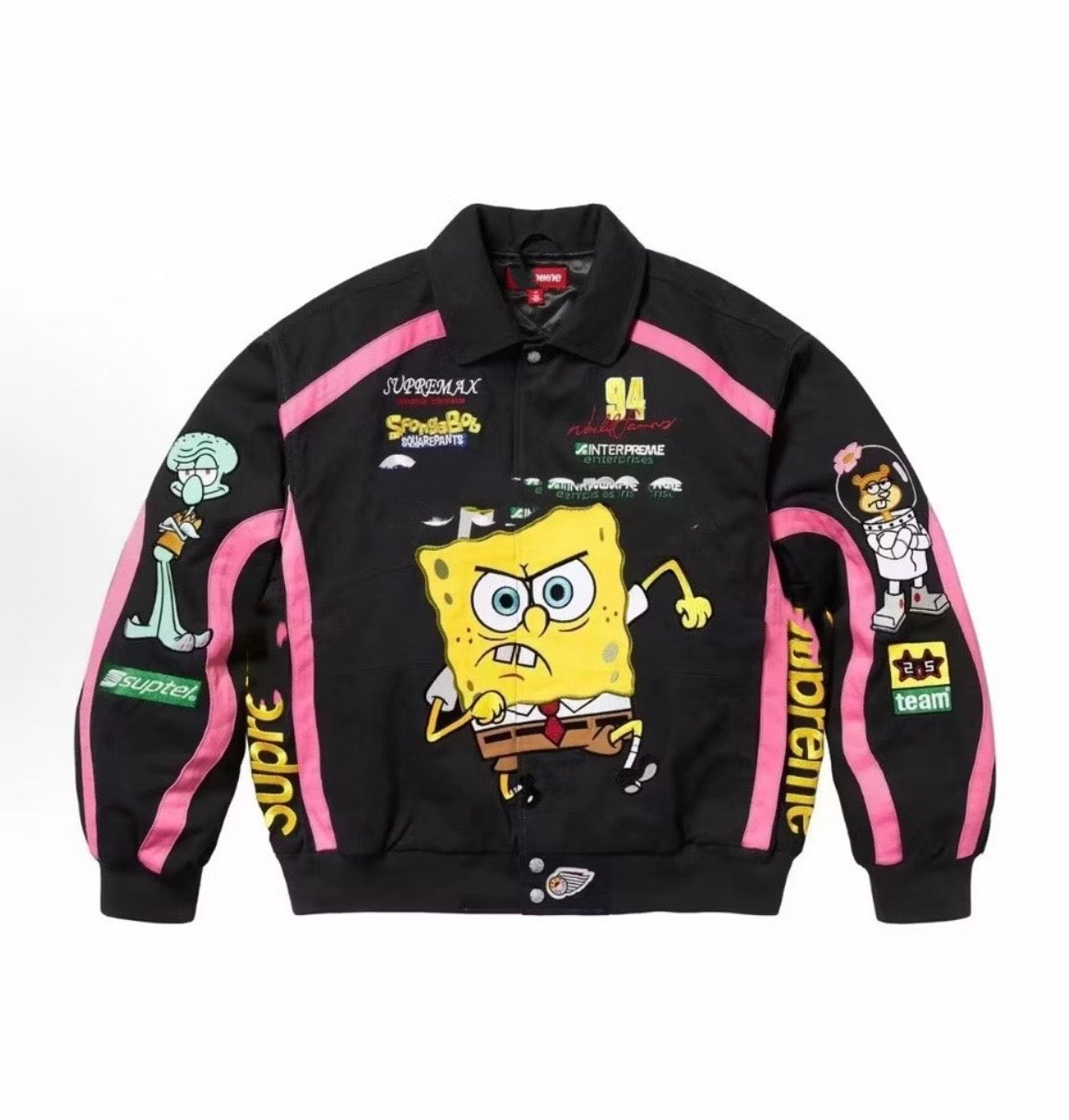 Vintage Style Supreme SpongeBob Racing Jacket