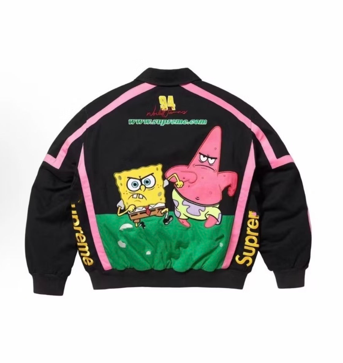 Vintage Style Supreme SpongeBob Racing Jacket