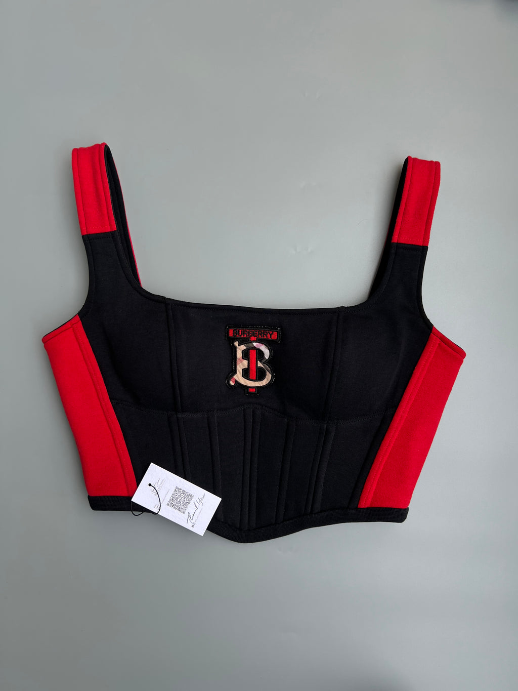 Reworked Burberry Inspired Corset Top