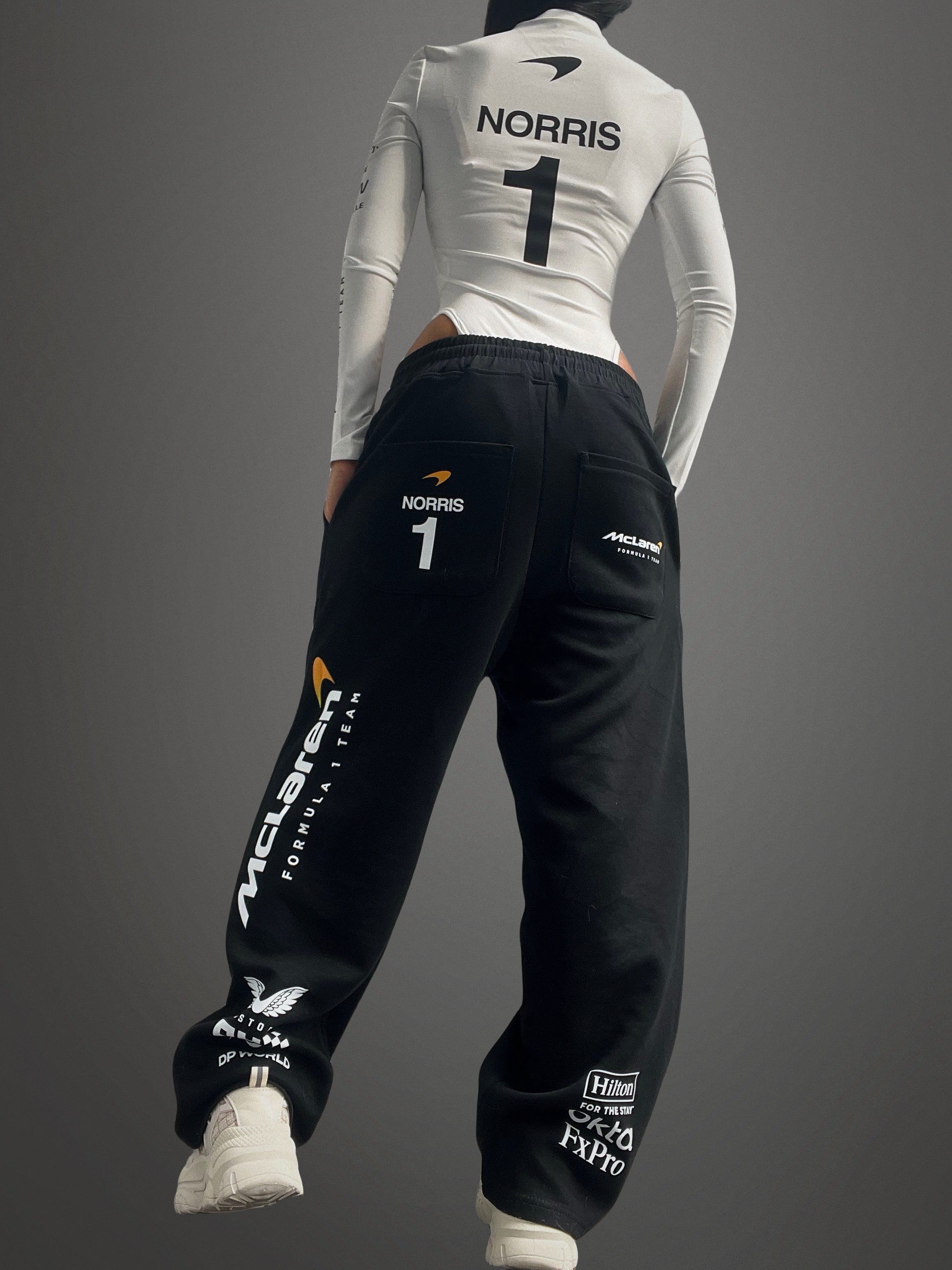 Custom motorsports inspired bodysuit and sweatpants set #1