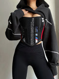 Made-to-order--Custom BMW Cropped Hoodie and Corset Top Set