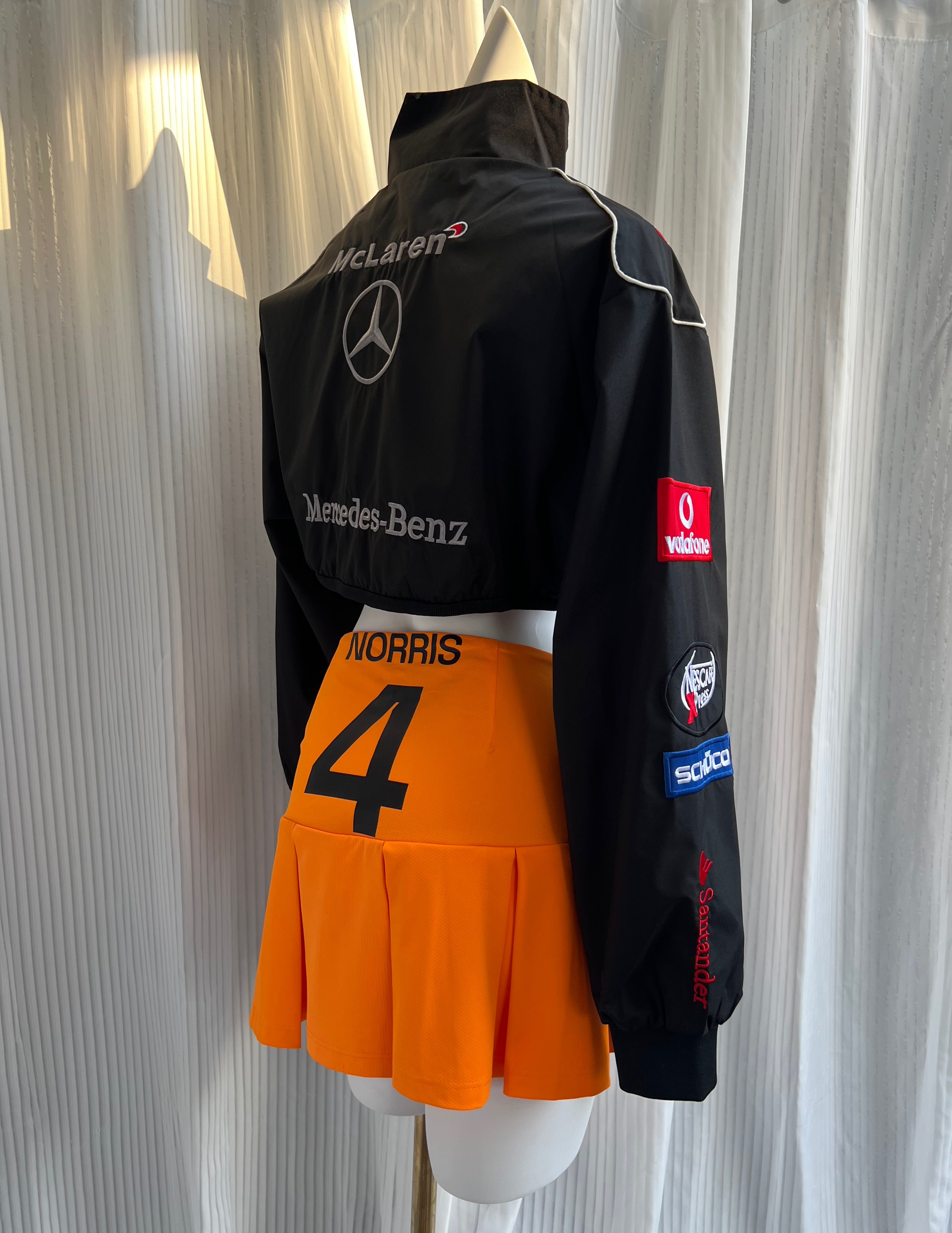 Made-to-order--Custom Mclaren F1 Inspired Corset, Jacket and skirt set