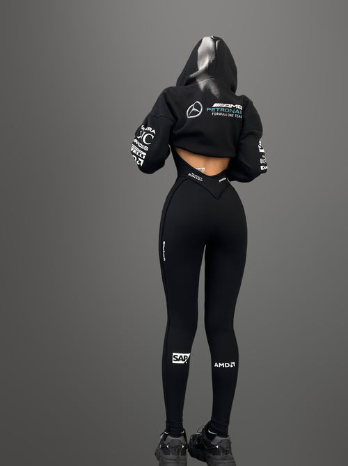 Custom F1 Full Bodysuit and crop hoodie set
