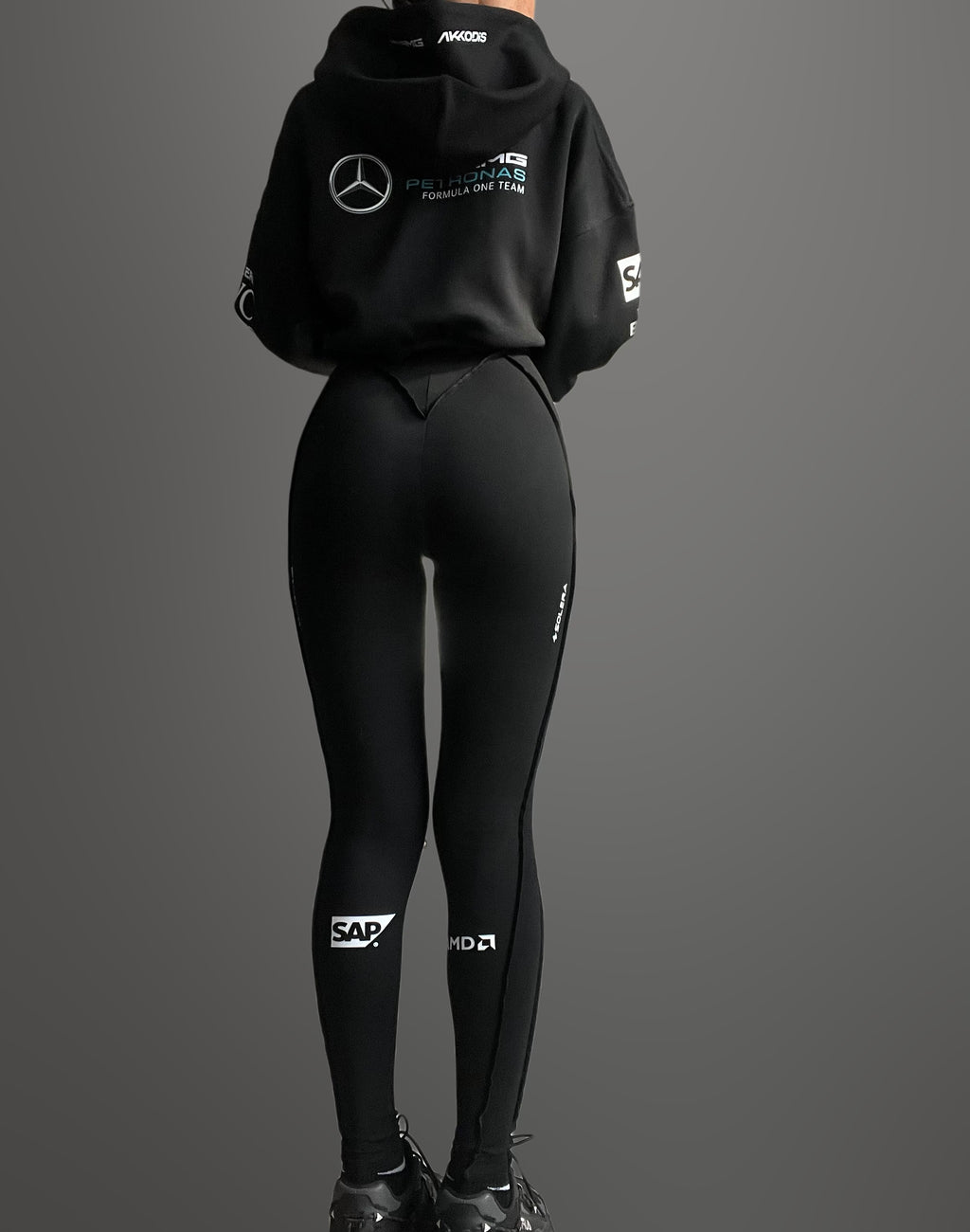Custom F1 Full Bodysuit and crop hoodie set