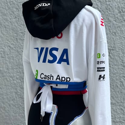 Made-to-order--Custom RB Visa Cropped Hoodie, Corset Top and Skirt Set